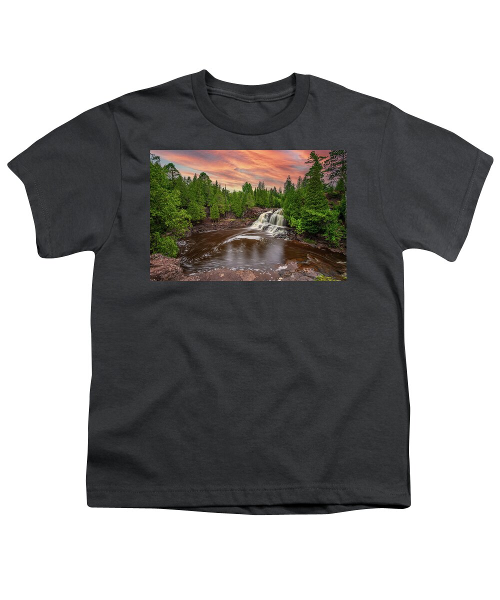 Gooseberry Falls Youth T-Shirt featuring the photograph Upper Gooseberry Falls by Sebastian Musial
