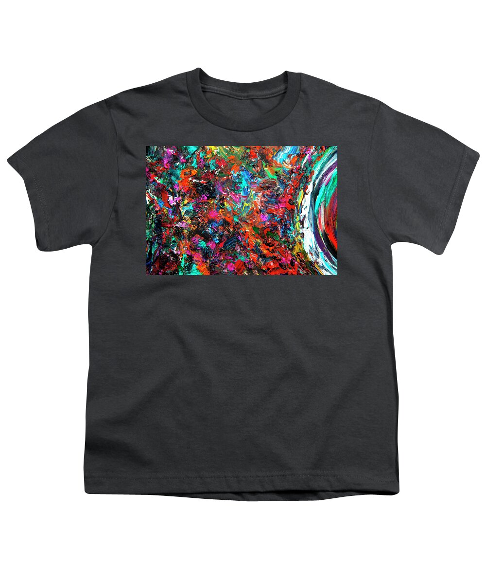 Abstract Youth T-Shirt featuring the painting Vid-19 Ionosphere by Doug LaRue