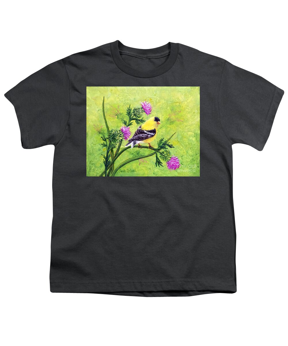 Waiting Youth T-Shirt featuring the painting Waiting for the Seed by Sarah Irland