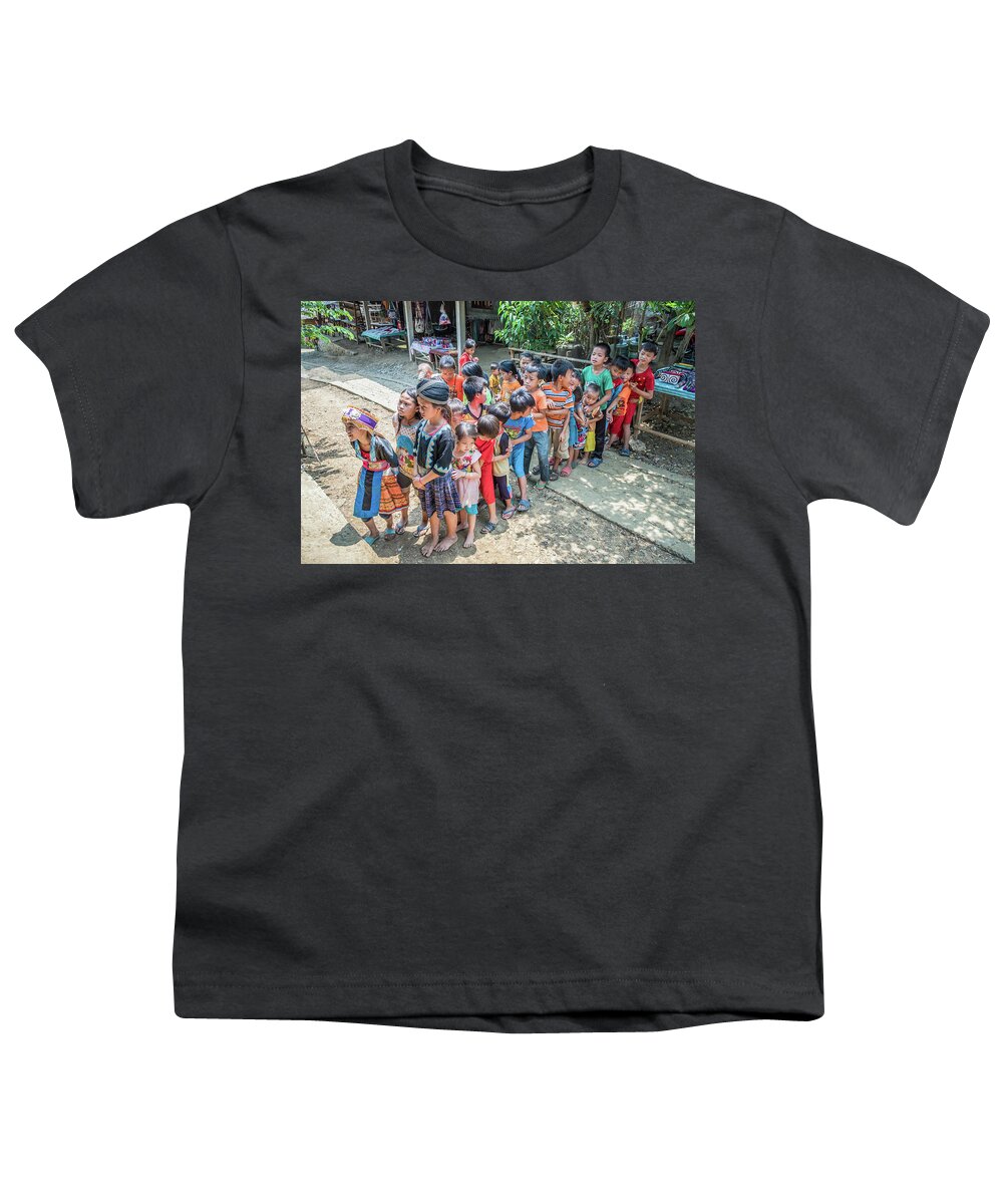 Hmong Village Youth T-Shirt featuring the photograph Waiting Patiently by Marla Brown