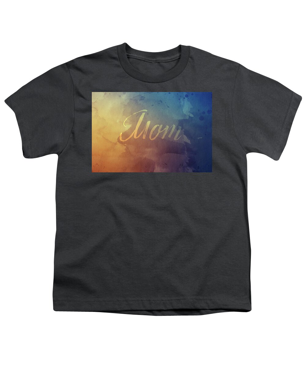 Mom Youth T-Shirt featuring the digital art Watercolor Art Mom by Amelia Pearn