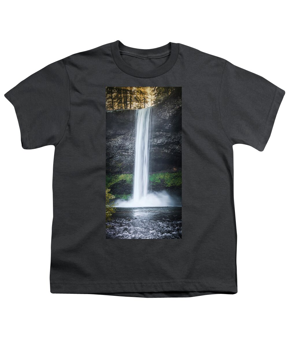 Forest Youth T-Shirt featuring the photograph Waterfall G 1x2 by Ryan Weddle
