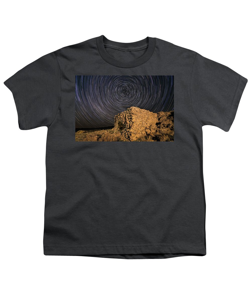 Abandoned Youth T-Shirt featuring the photograph Wheel in the Sky Keeps Burning by Mike Lee