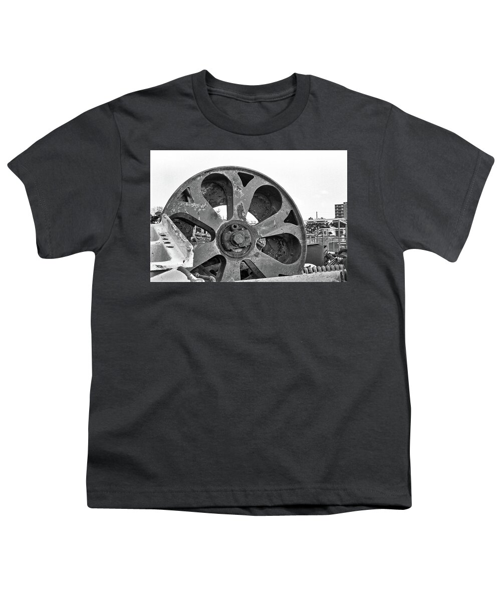 Rust Youth T-Shirt featuring the photograph Wheel of Industry by Steven Nelson