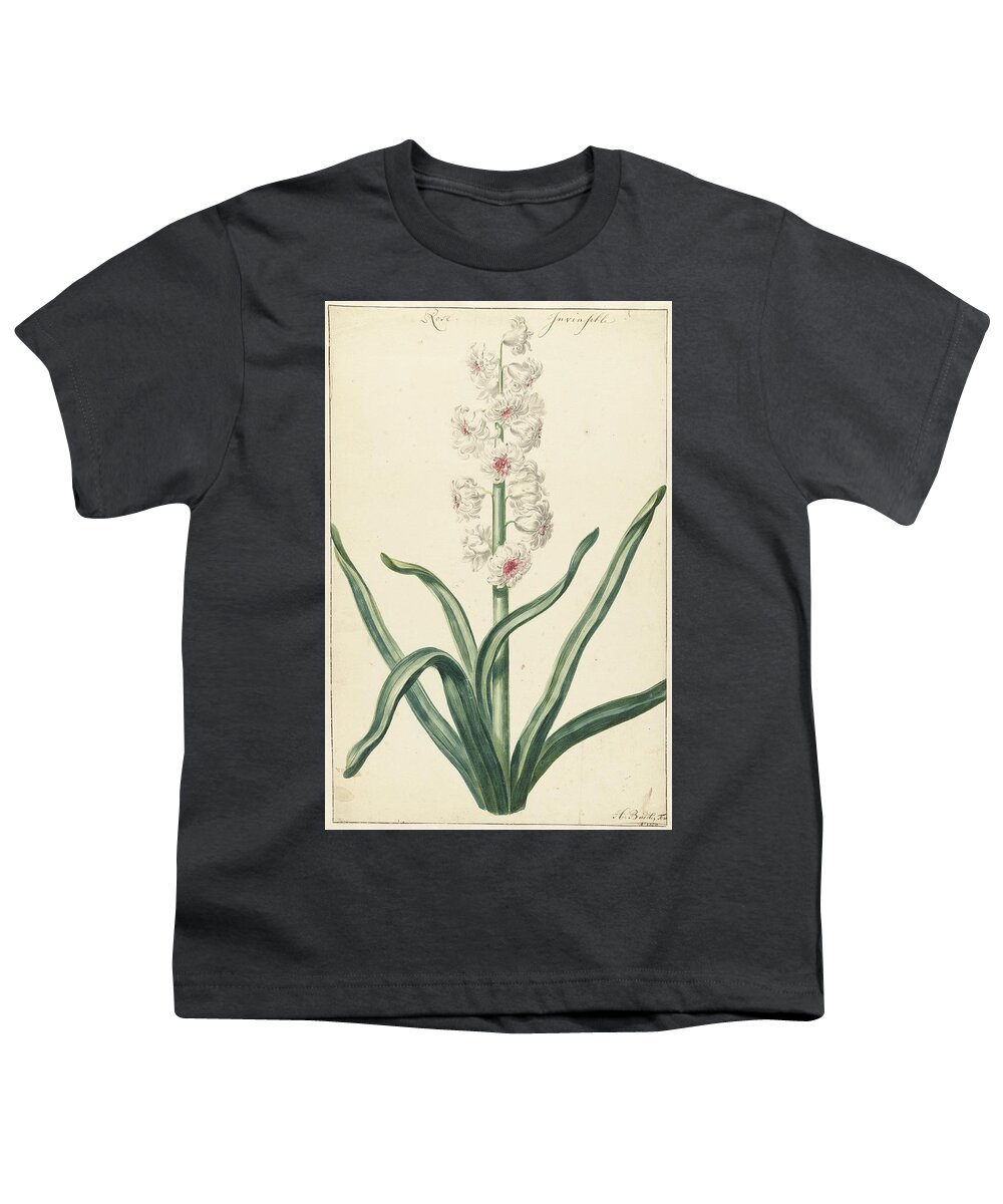 Vintage Youth T-Shirt featuring the painting White hyacinth, Hendrik Budde, 1720 by MotionAge Designs
