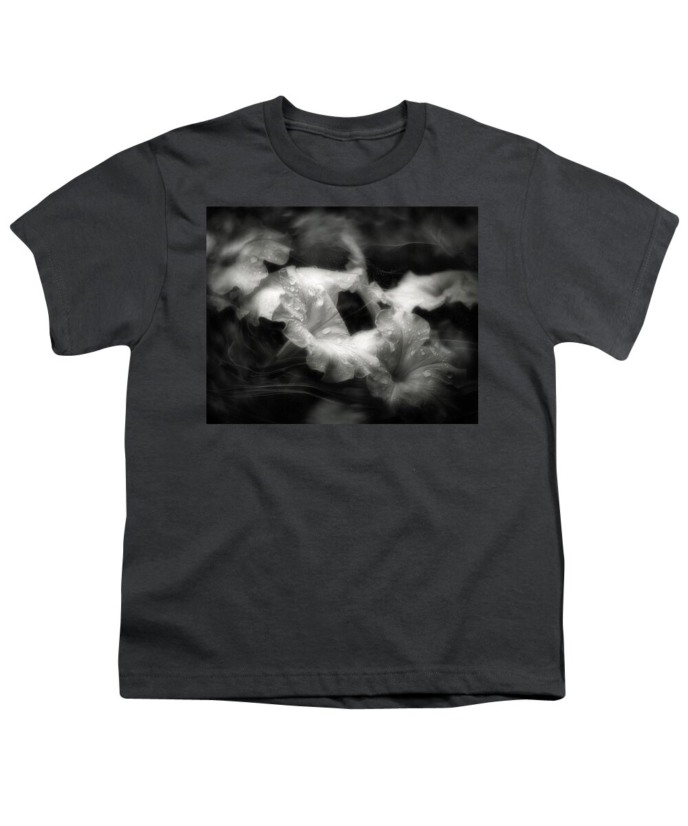 White Petunias Youth T-Shirt featuring the photograph White Petunias by Laura Vilandre