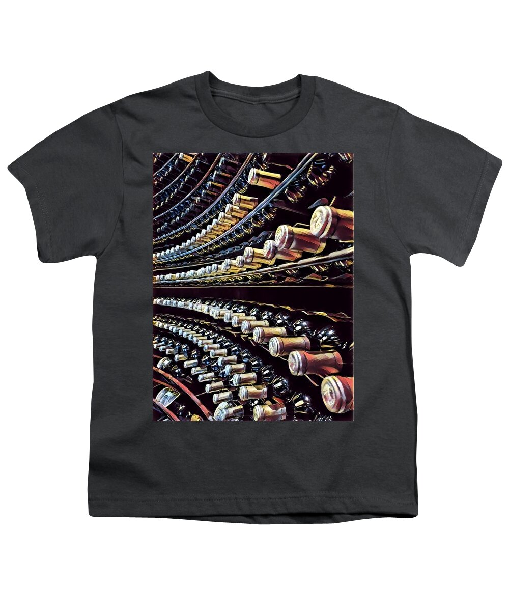  Youth T-Shirt featuring the photograph Wine Bottles - California by Adam Green