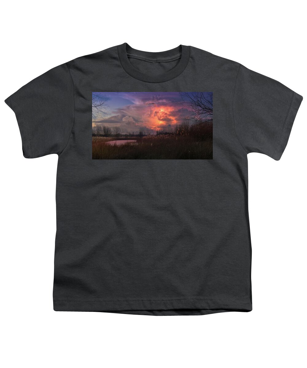 Photography Youth T-Shirt featuring the photograph Winter Sunny Afternoon In Latvia by Aleksandrs Drozdovs