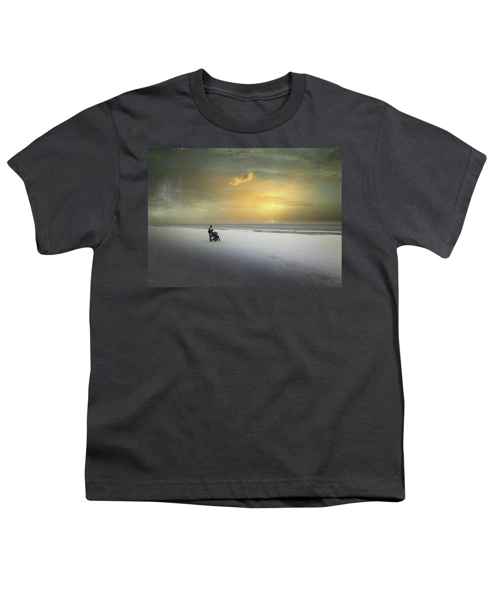Photography Youth T-Shirt featuring the mixed media Winter Sunset And Our Dream Jurmala by Aleksandrs Drozdovs