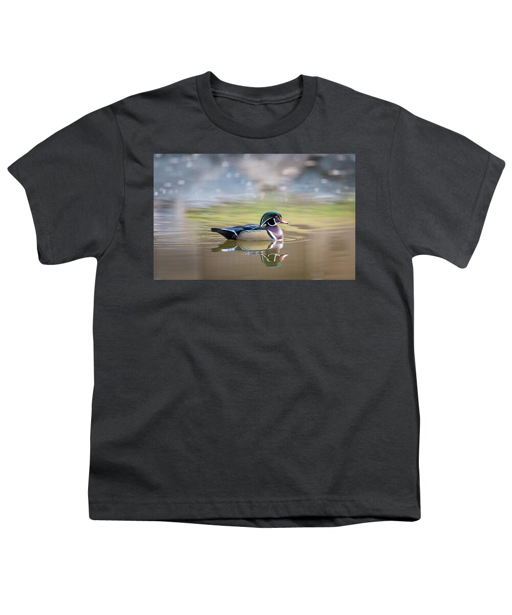 Wood Duck Youth T-Shirt featuring the photograph Wood duck 1 by Stephen Holst