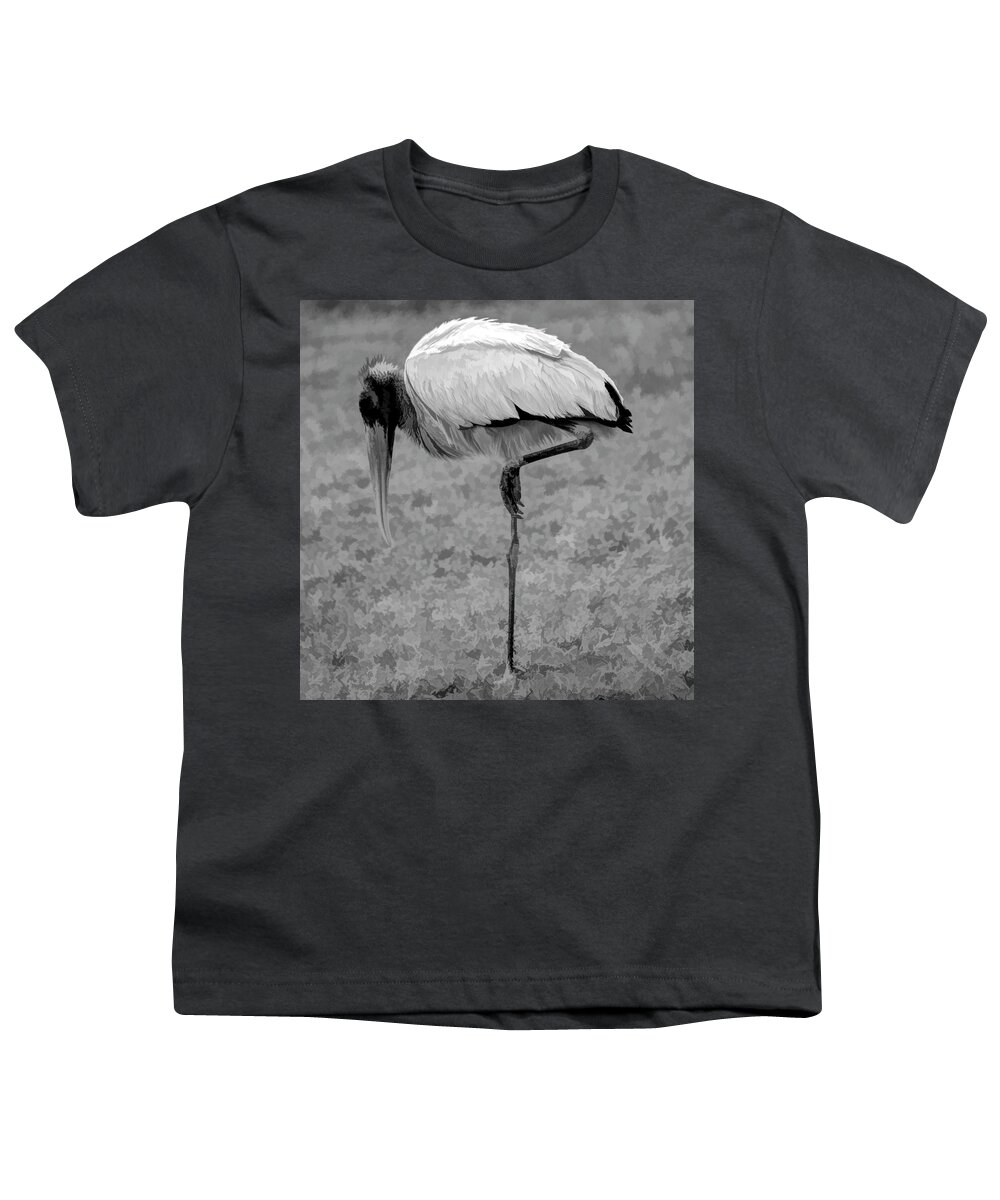 Wood Stork Youth T-Shirt featuring the photograph Wood Stork by Alison Belsan Horton