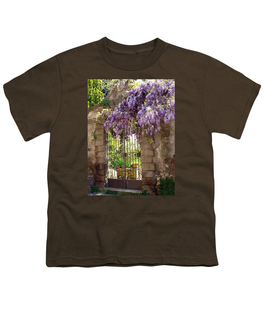 Garden Gate Youth T-Shirt featuring the photograph Garden Gate by Ellen Henneke