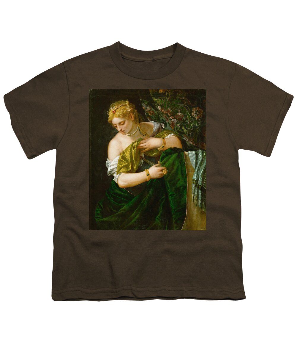 Paolo Veronese Youth T-Shirt featuring the painting Lucretia #3 by Paolo Veronese