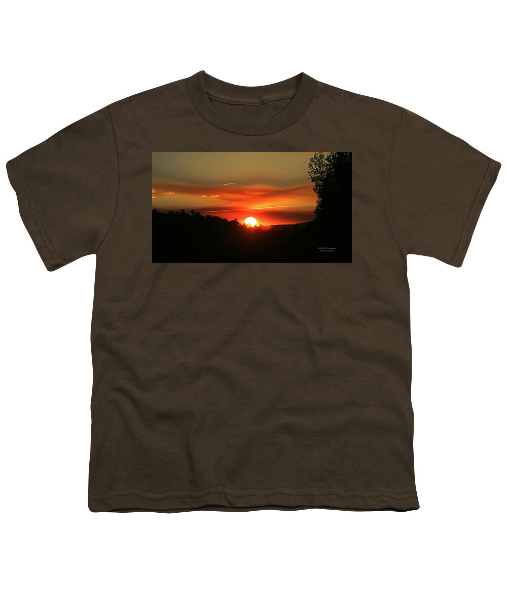 Sunset Youth T-Shirt featuring the photograph Smokin' Payson Sunset #1 by Matalyn Gardner