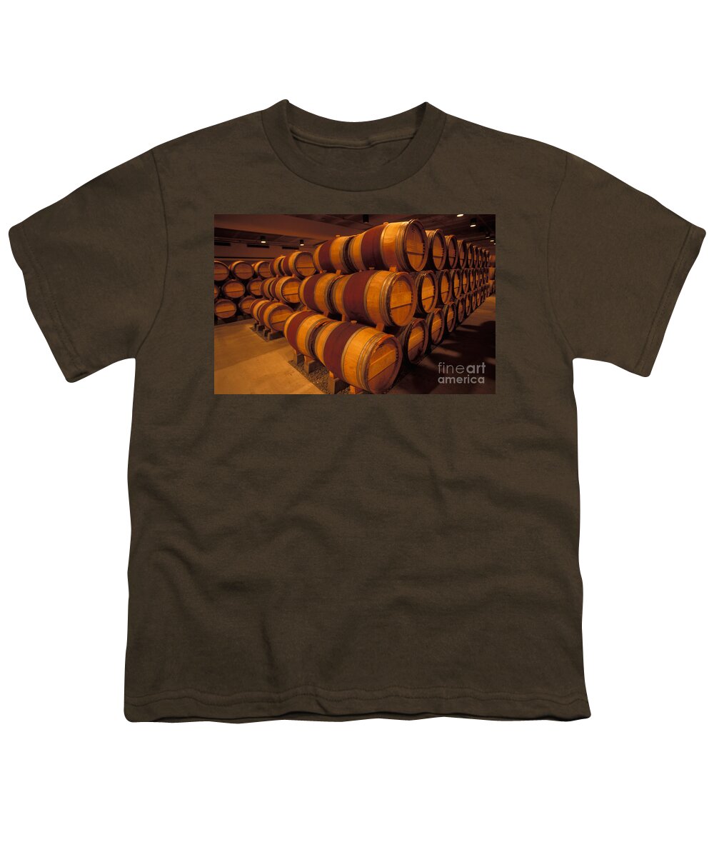 Wine Youth T-Shirt featuring the photograph Wine Casks #1 by Ron Sanford