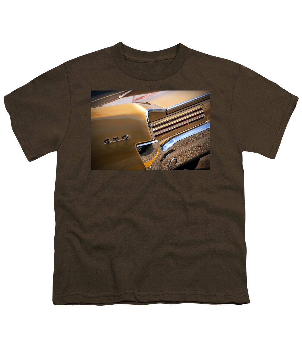 1966 Youth T-Shirt featuring the photograph 1966 Pontiac GTO Tail by Gordon Dean II