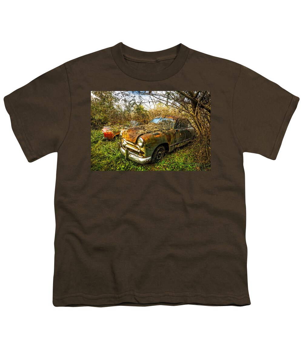 1940s Youth T-Shirt featuring the photograph 1949 Ford #2 by Debra and Dave Vanderlaan