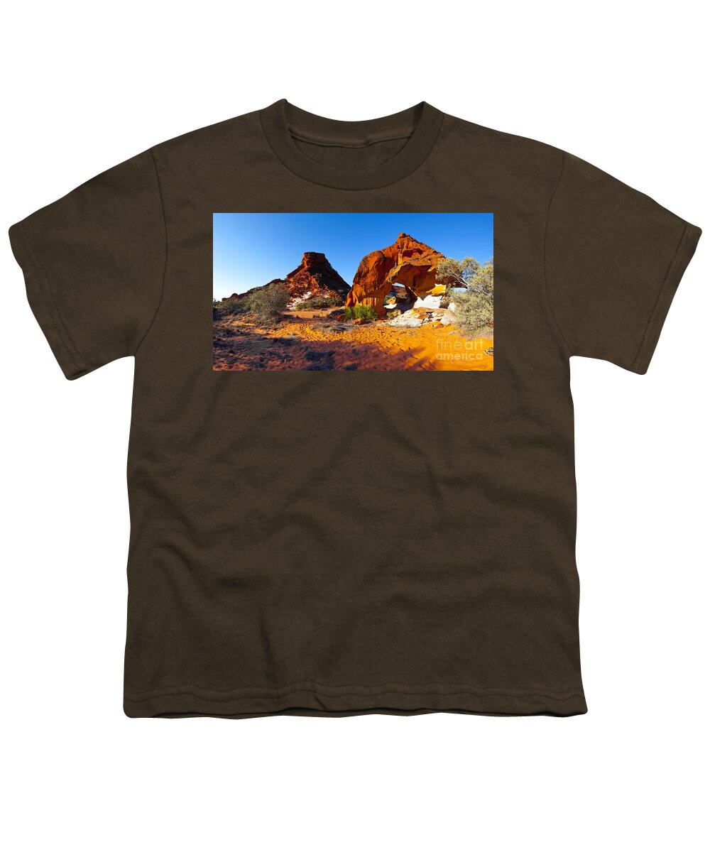Rainbow Valley Outback Landscape Central Australia Australian Northern Territory Panorama Panoramic Clay Pan Dry Arid Youth T-Shirt featuring the photograph Rainbow Valley #24 by Bill Robinson