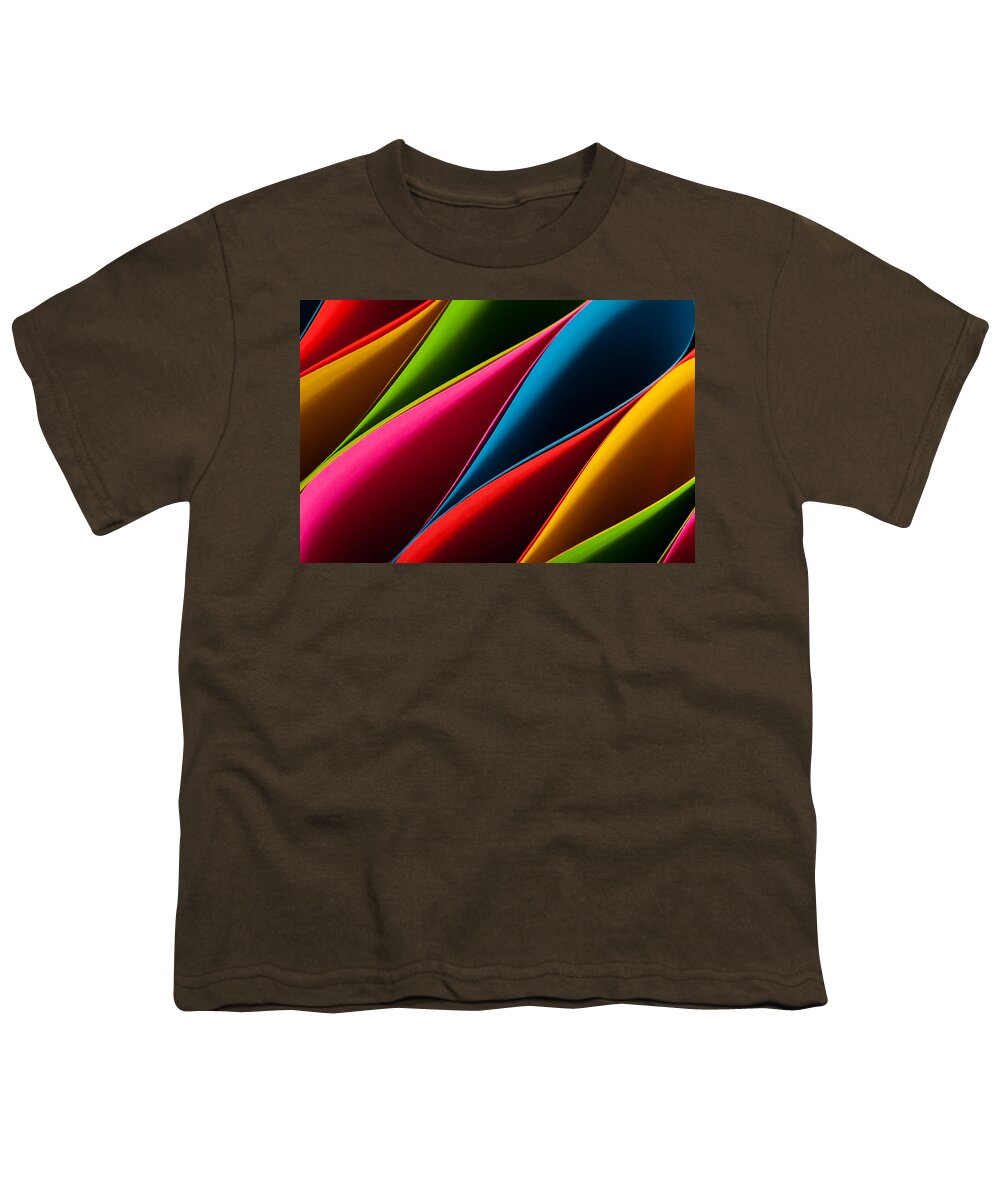 Color Paper Youth T-Shirt featuring the photograph Colorful Abstract #3 by Raul Rodriguez