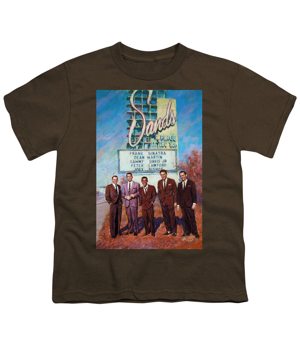 The Rat Pack Youth T-Shirt featuring the drawing The Rat Pack #3 by Viola El