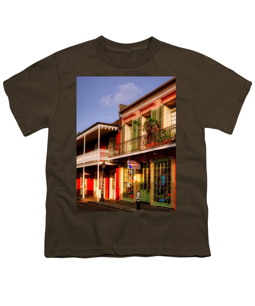617 Chartres Street Youth T-Shirt featuring the photograph 617 Chartres Street by Greg and Chrystal Mimbs
