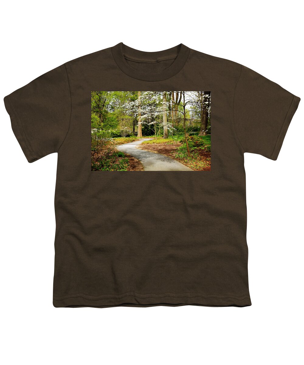 Gardens Youth T-Shirt featuring the digital art A Walk to Remember by Trina Ansel