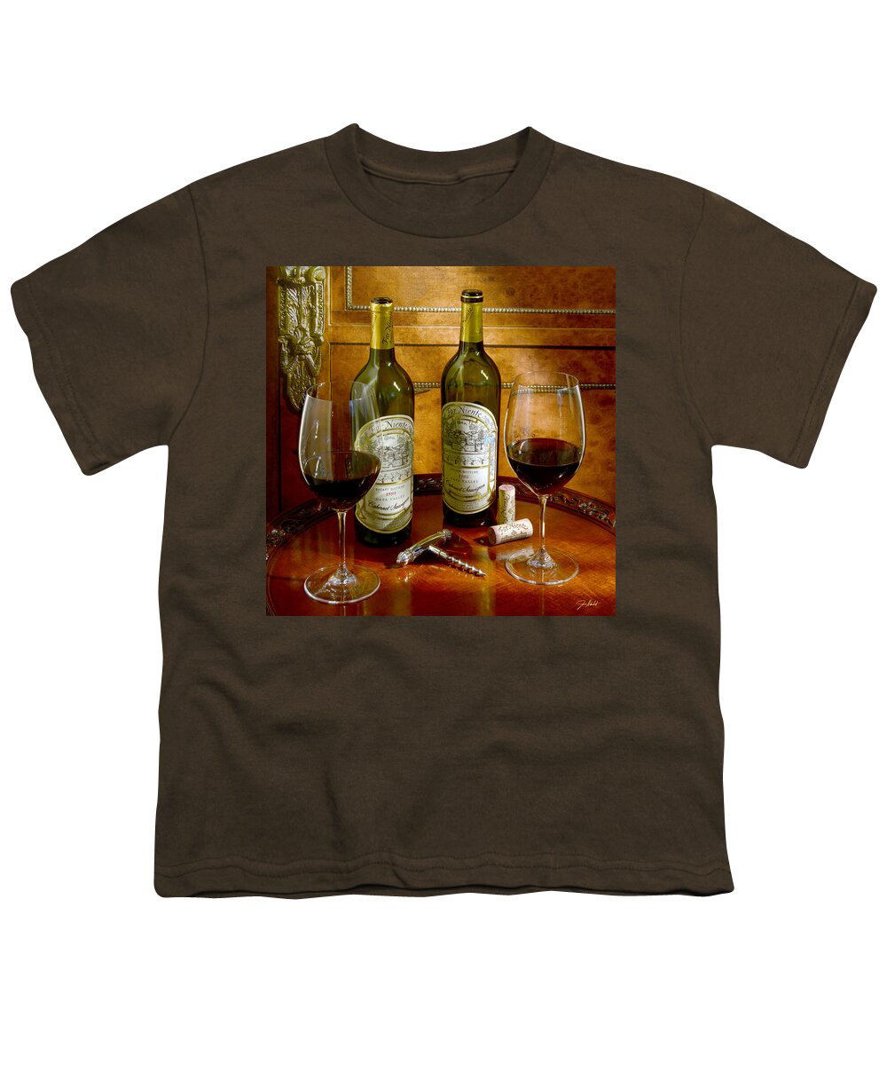 Wine Still Life Youth T-Shirt featuring the photograph A Win Win Situation by Jon Neidert
