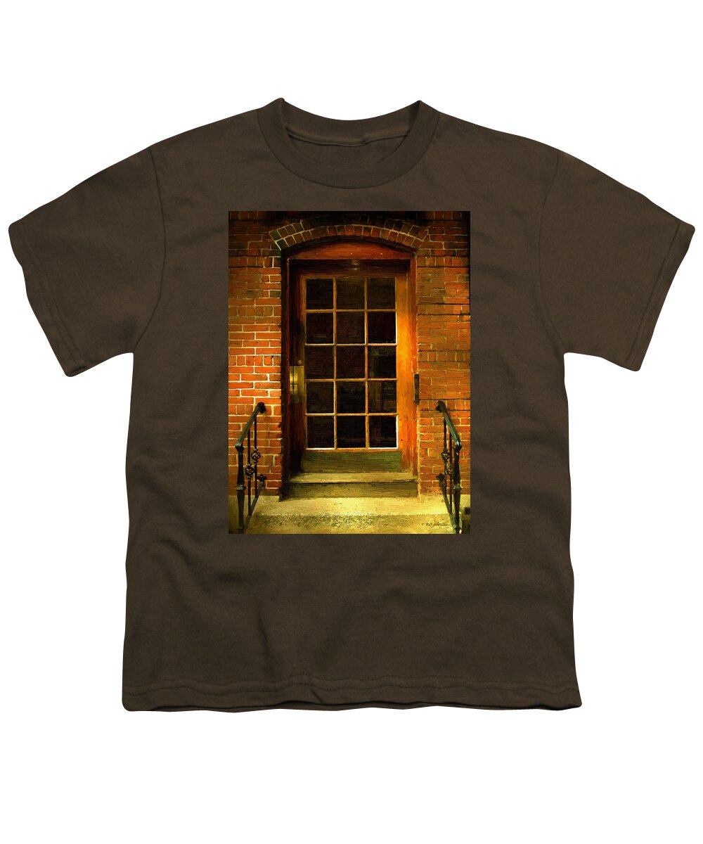 Door Youth T-Shirt featuring the painting Afterdinner Sunset in Amherst by RC DeWinter