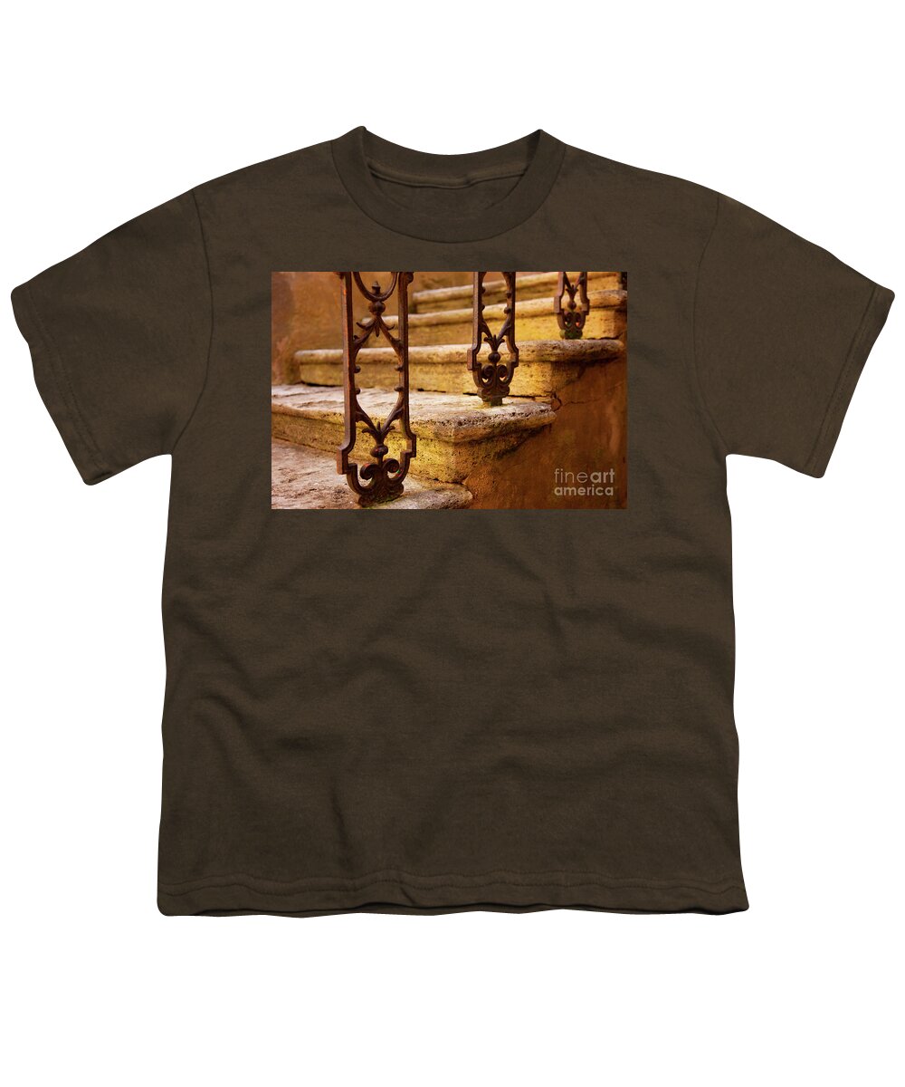 Italy Youth T-Shirt featuring the photograph Ancient steps by Brian Jannsen
