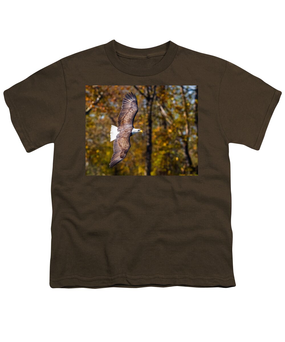 Da* 300 Youth T-Shirt featuring the photograph Autumn Eagle by Lori Coleman