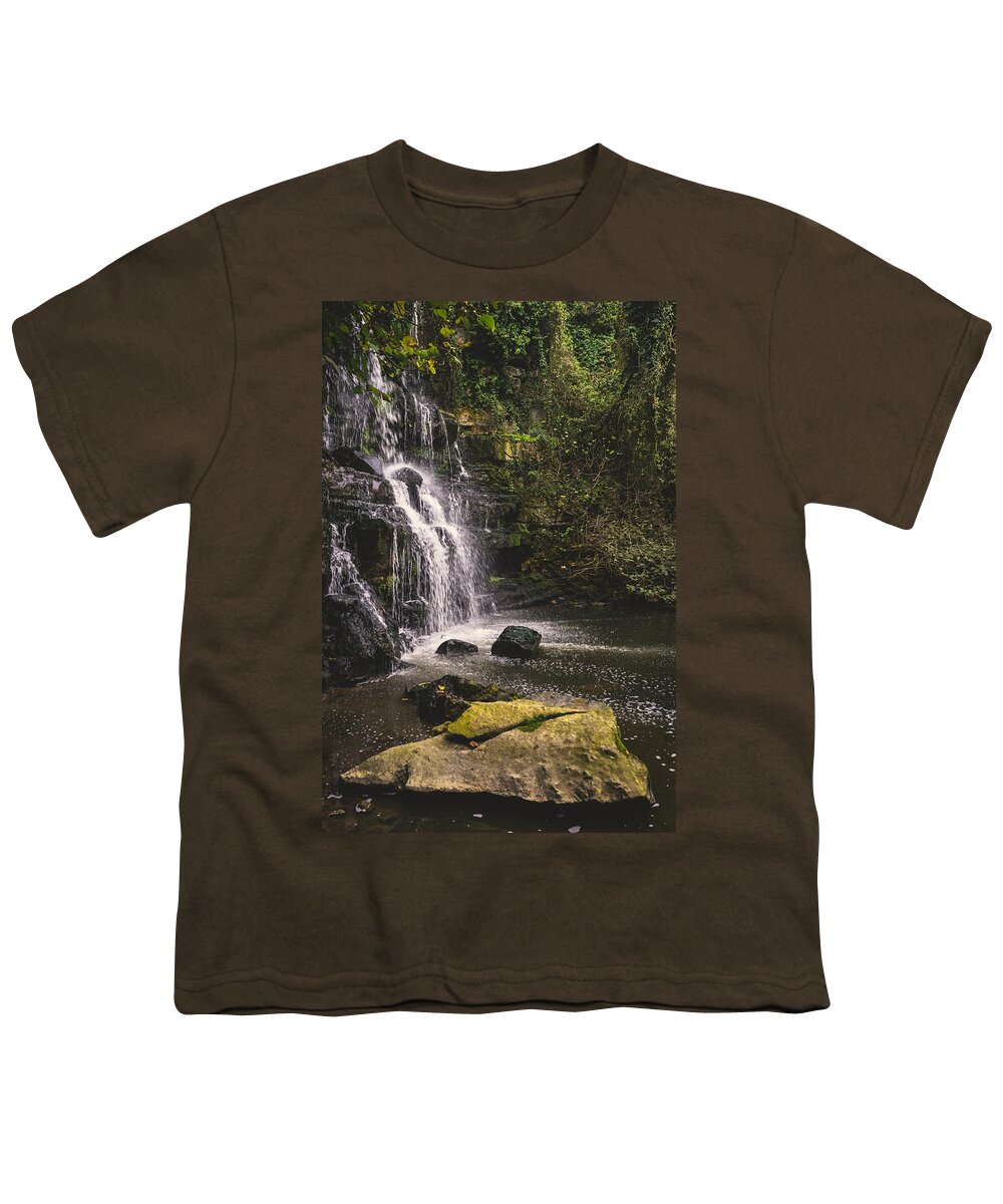 Waterfall Youth T-Shirt featuring the photograph Bajouca Waterfall IX by Marco Oliveira