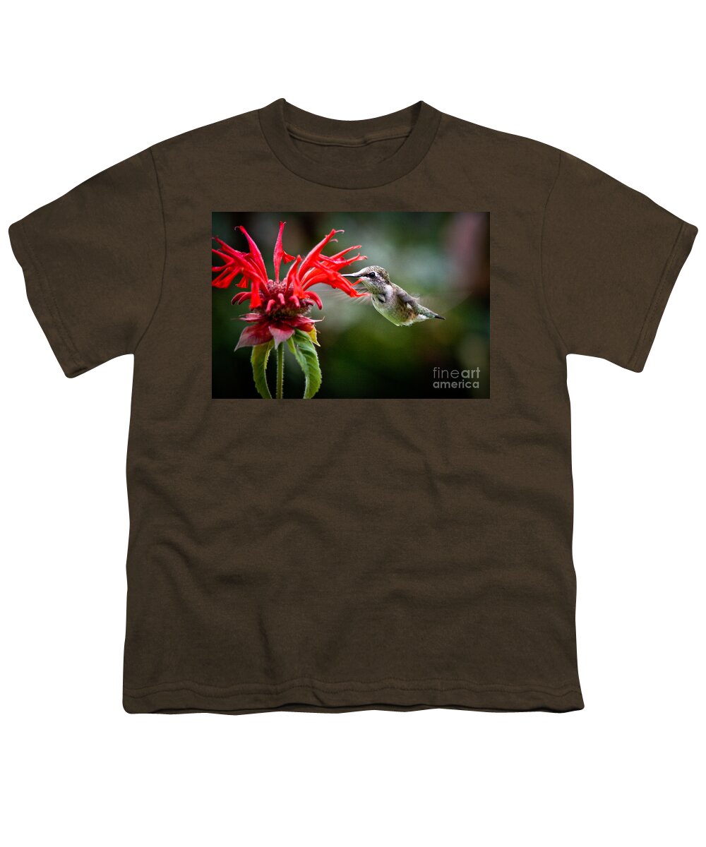Ruby-throated Hummingbird Youth T-Shirt featuring the photograph Beautiful Hummer by Cheryl Baxter