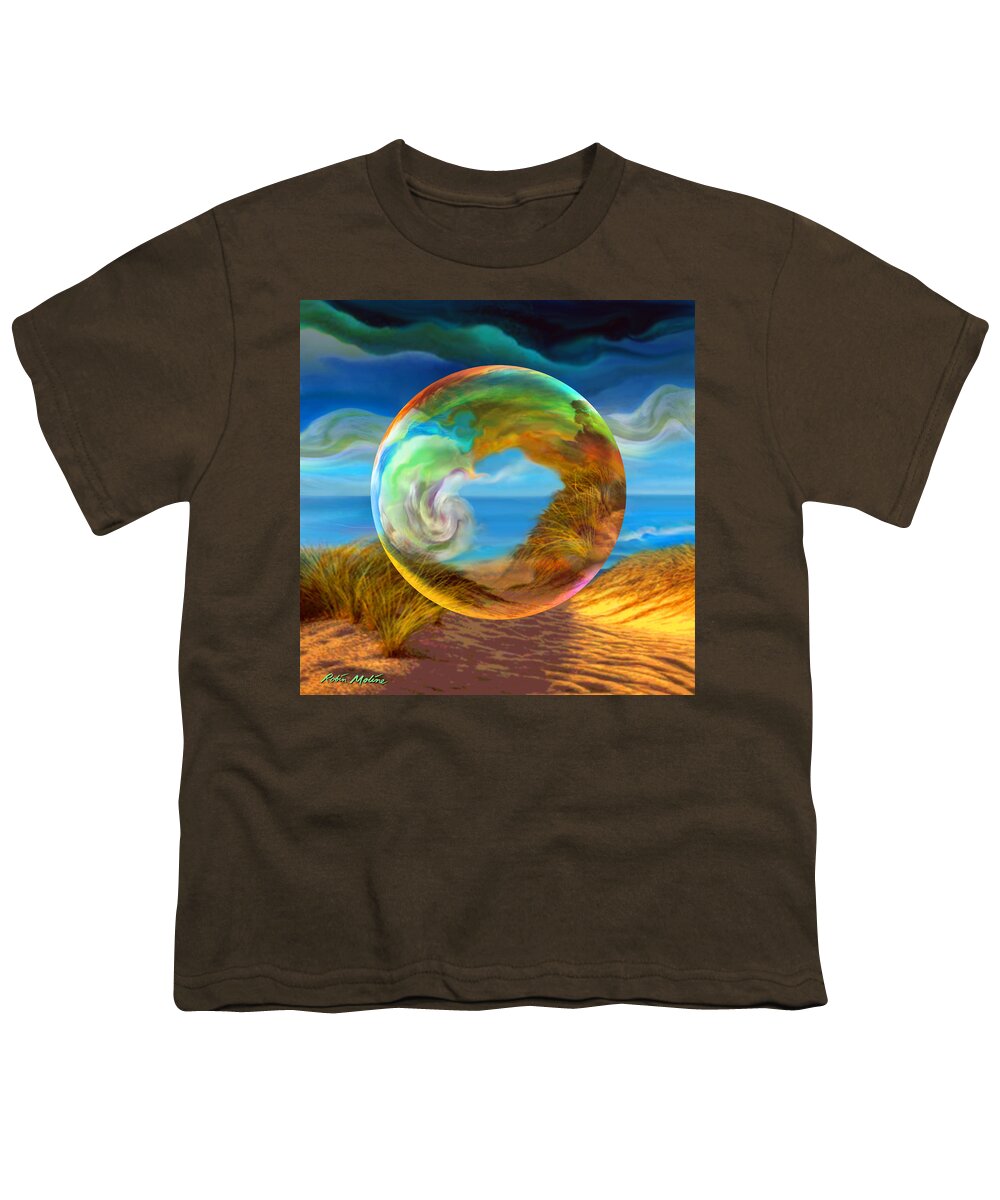 Sea Painting Youth T-Shirt featuring the painting Beyond the Sea by Robin Moline
