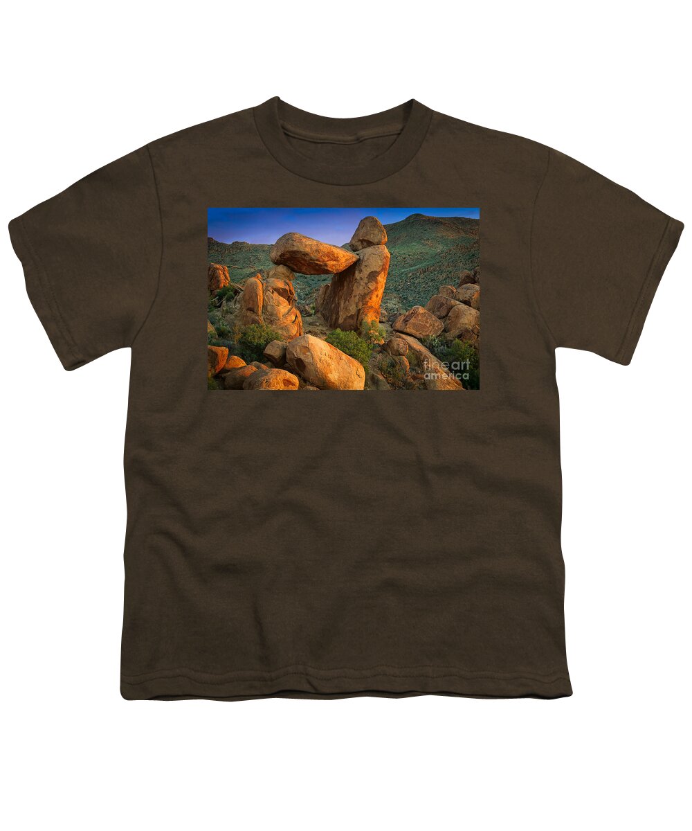 America Youth T-Shirt featuring the photograph Big Bend Window Rock by Inge Johnsson