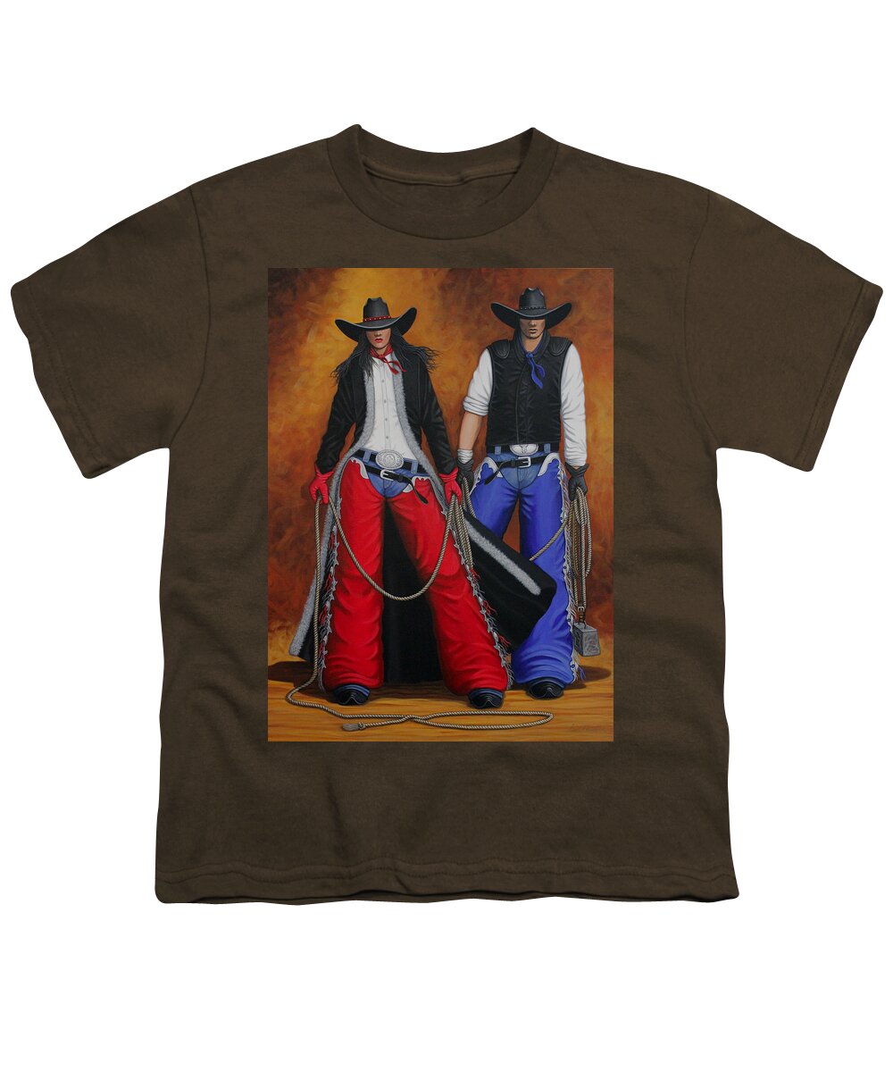 Contemporary Youth T-Shirt featuring the painting Born In The Usa by Lance Headlee