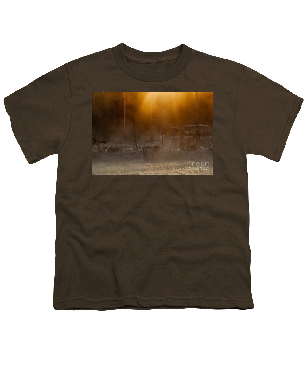 Cherokee Youth T-Shirt featuring the photograph Burning Through the Fog by Douglas Stucky
