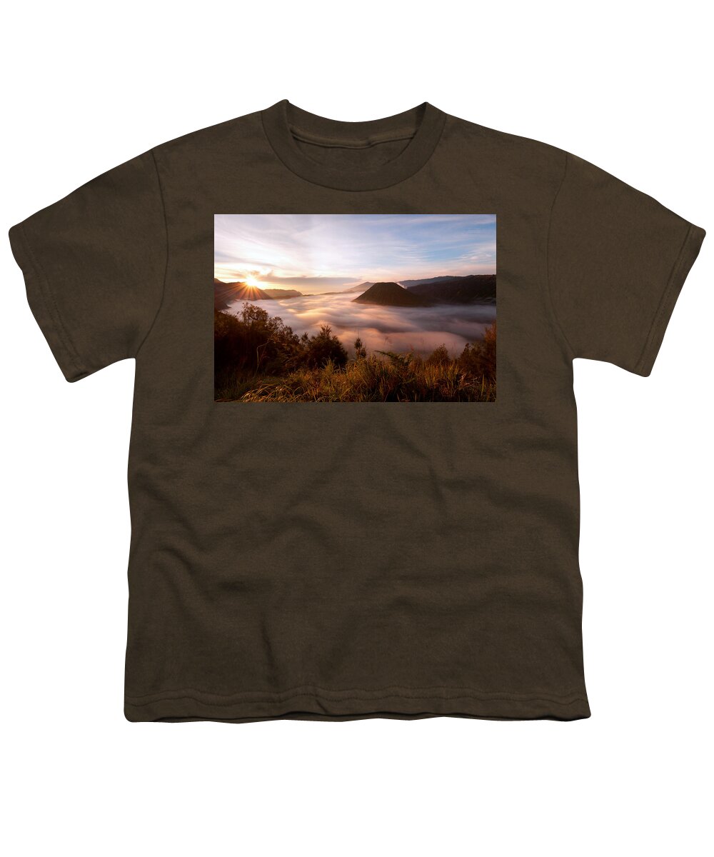 Mount Bromo Youth T-Shirt featuring the photograph Caldera Sunrise by Andrew Kumler