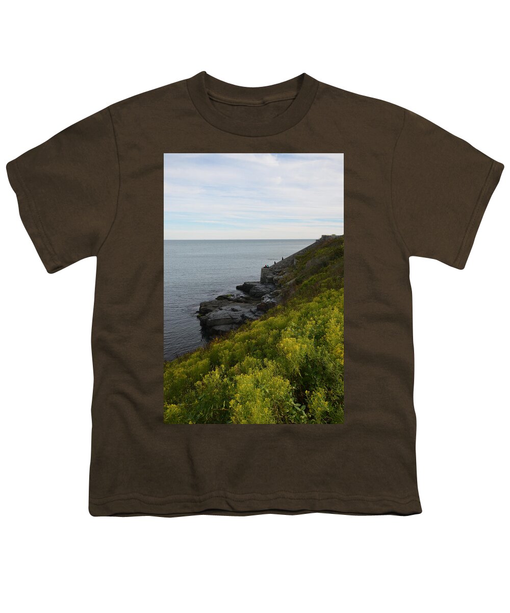 Cliff Walk Youth T-Shirt featuring the photograph Cliff Walk Newport RI by Toby McGuire