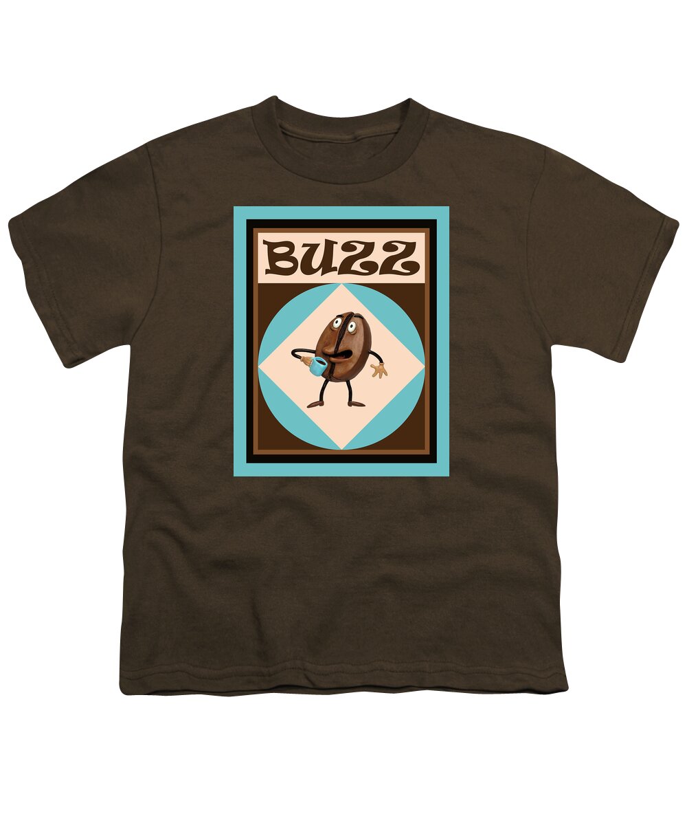 Coffee Youth T-Shirt featuring the painting Coffee Buzz by Amy Vangsgard
