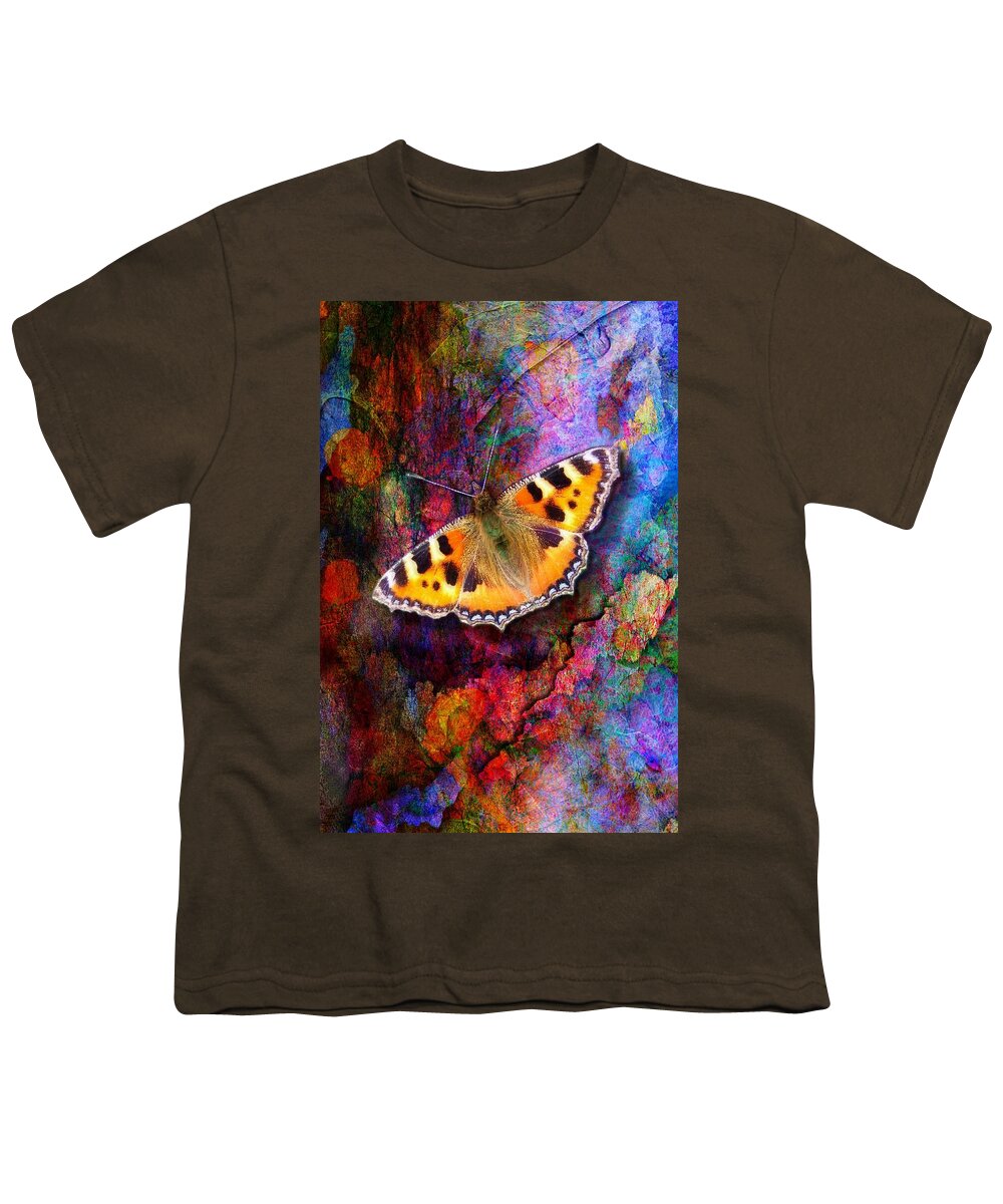 Colorful Youth T-Shirt featuring the digital art Colorful butterfly by Lilia D