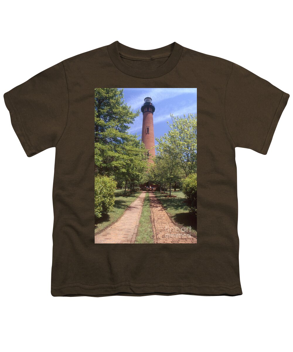 Lighthouse Youth T-Shirt featuring the photograph Currituck Beach Lighthouse, Nc by Bruce Roberts