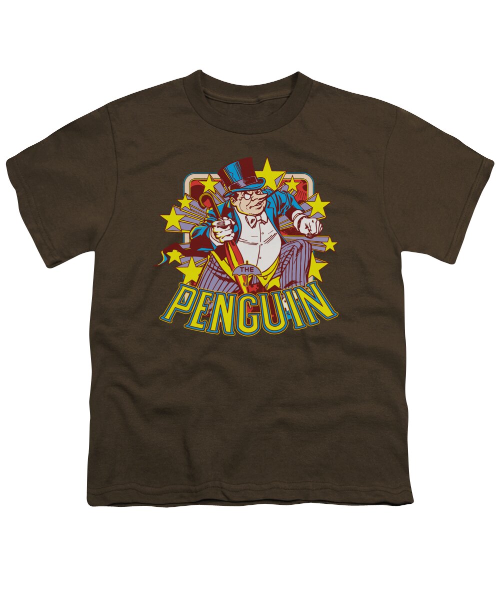 Dc Comics Youth T-Shirt featuring the digital art Dc - Penguin Stars by Brand A