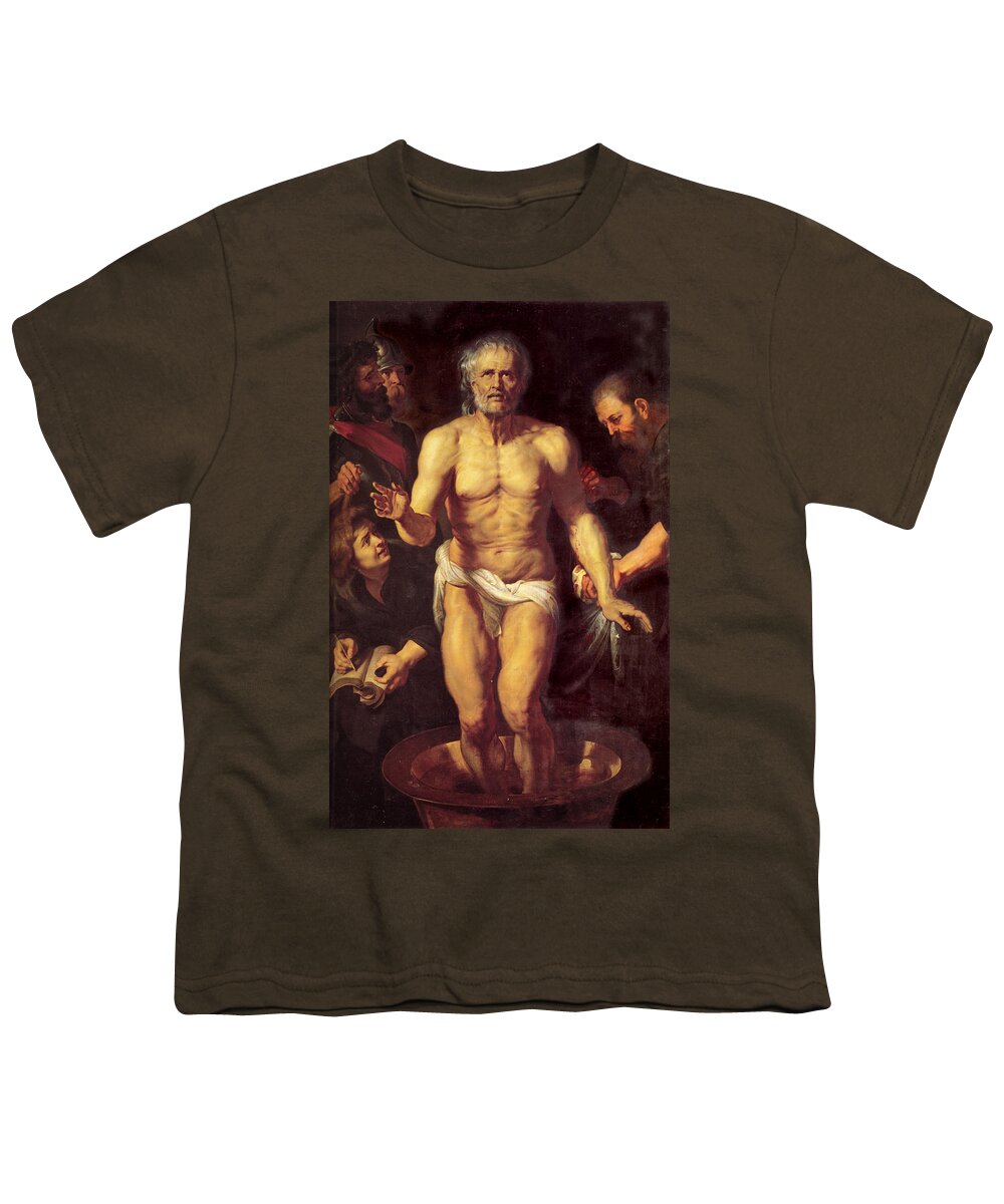 Death Of Seneca Youth T-Shirt featuring the painting Death of Seneca by Peter Paul Rubens
