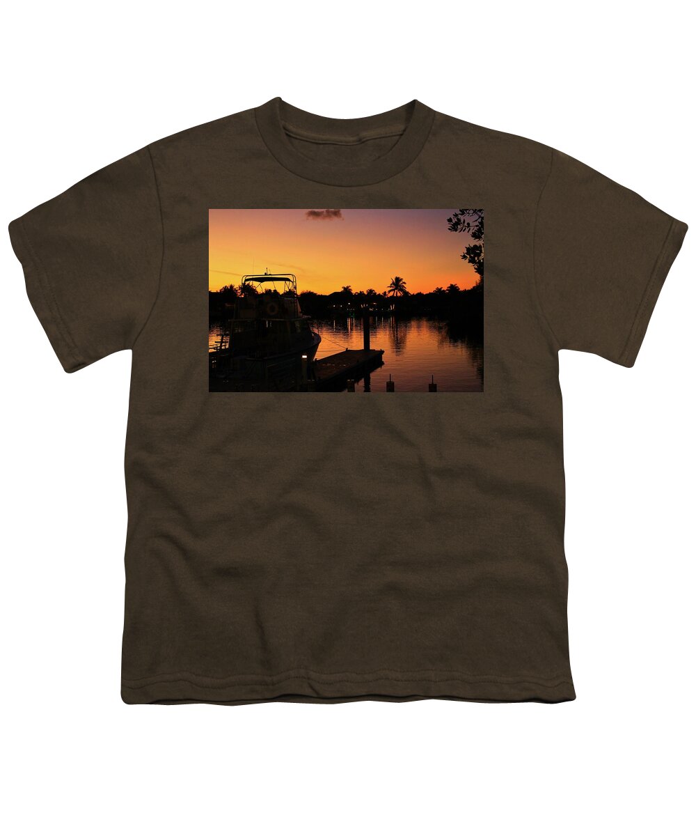 Jupiter Youth T-Shirt featuring the photograph Docked for the Night by Catie Canetti