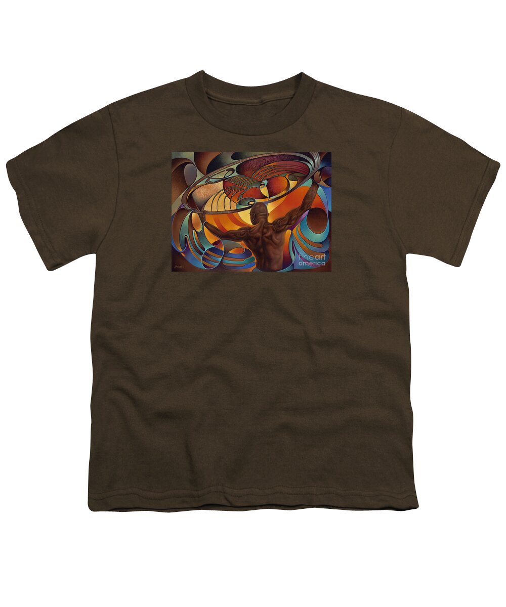 Portrait Youth T-Shirt featuring the painting Dynamic Scorpio by Ricardo Chavez-Mendez