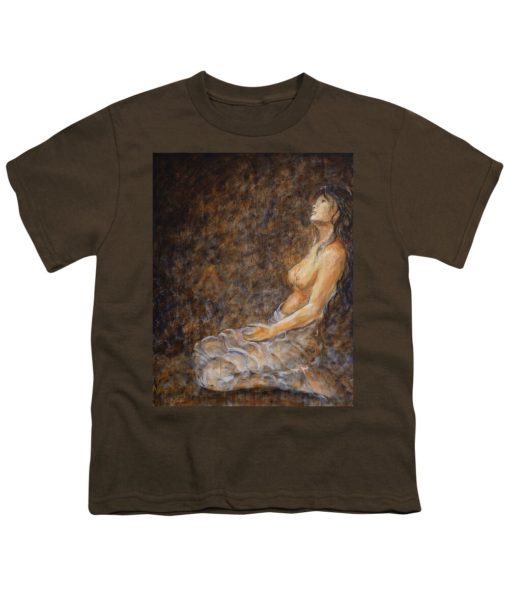 Empower Me Youth T-Shirt featuring the painting Empower Me by Nik Helbig