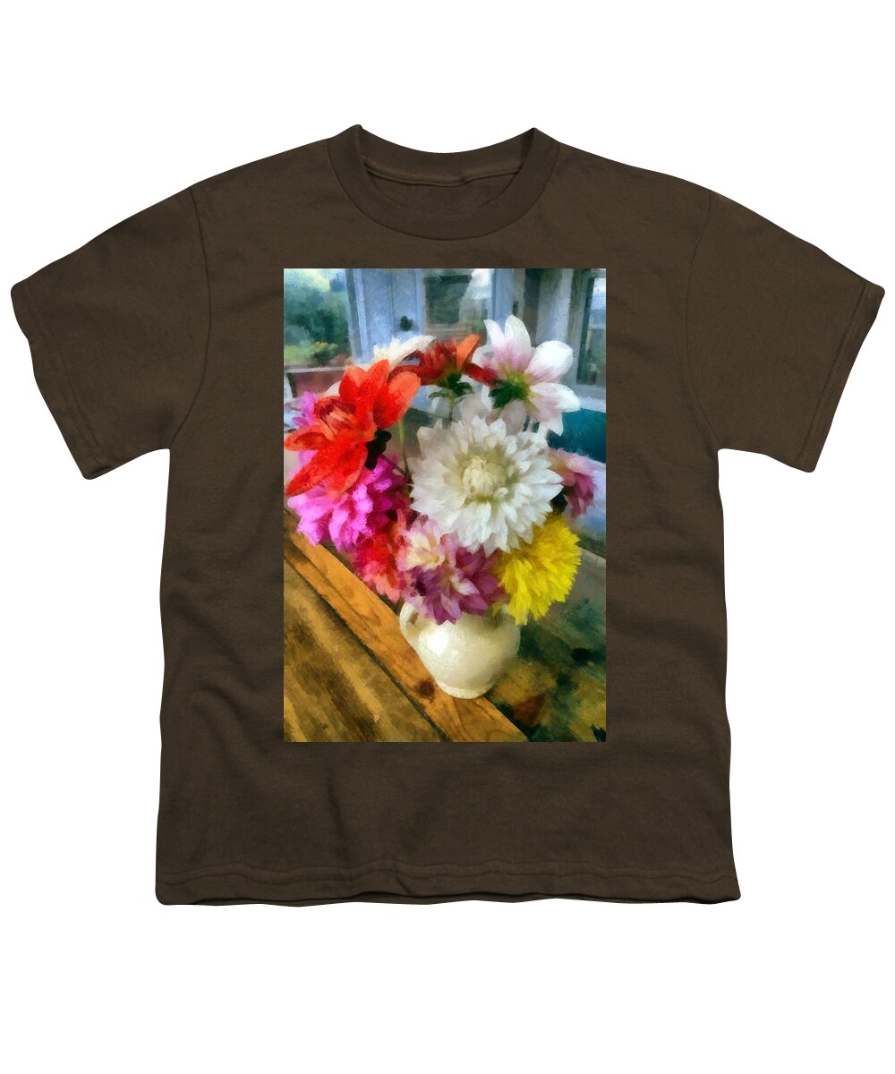 Autumn Youth T-Shirt featuring the photograph Farmhouse Arrangement by Michelle Calkins