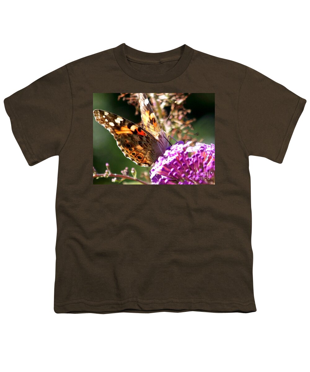 Butterfly Youth T-Shirt featuring the photograph Painted Lady Moth/Butterfly Gift Ideas by Eunice Miller