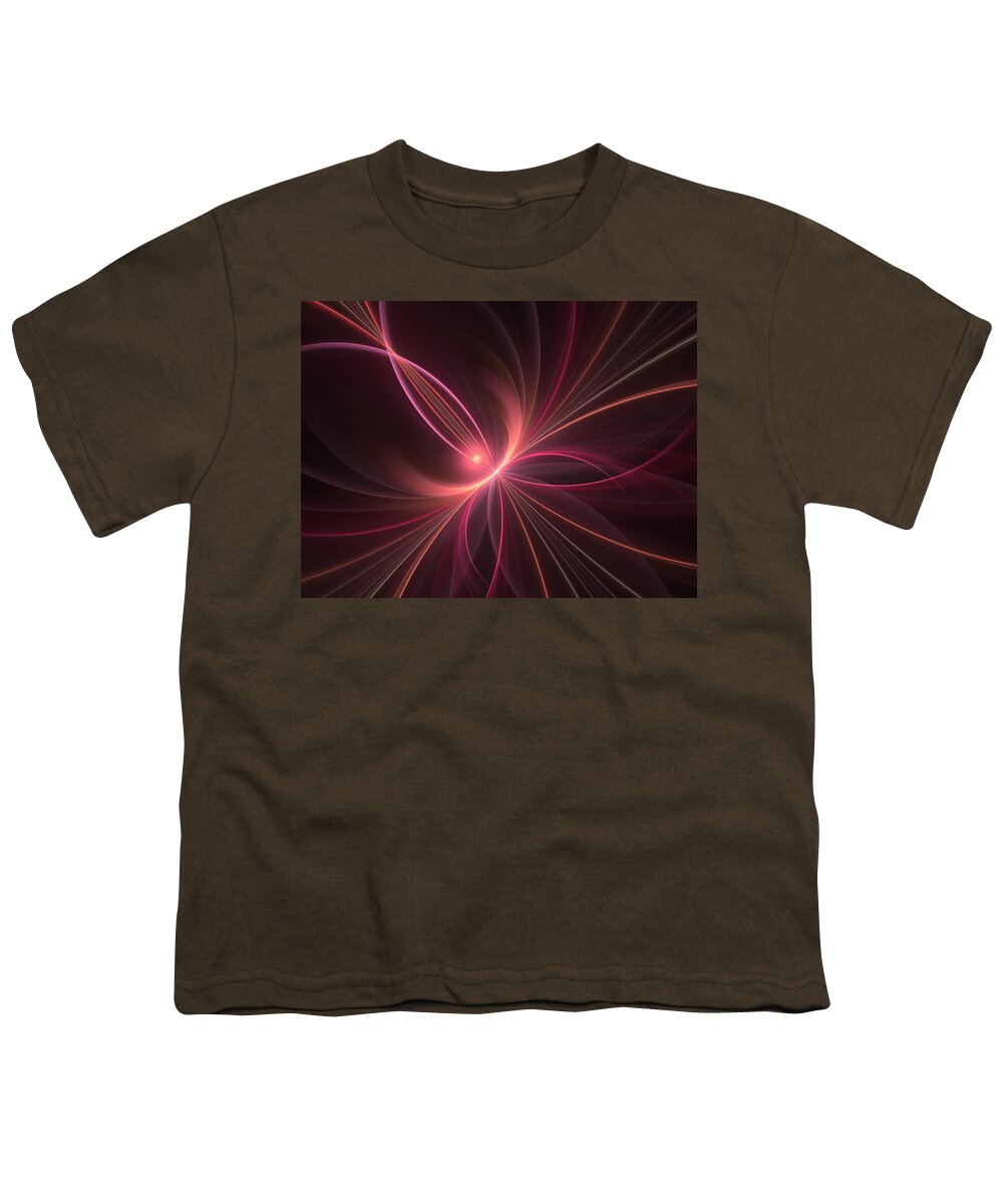Fractal Youth T-Shirt featuring the digital art Fractal Dancing with the Light by Gabiw Art