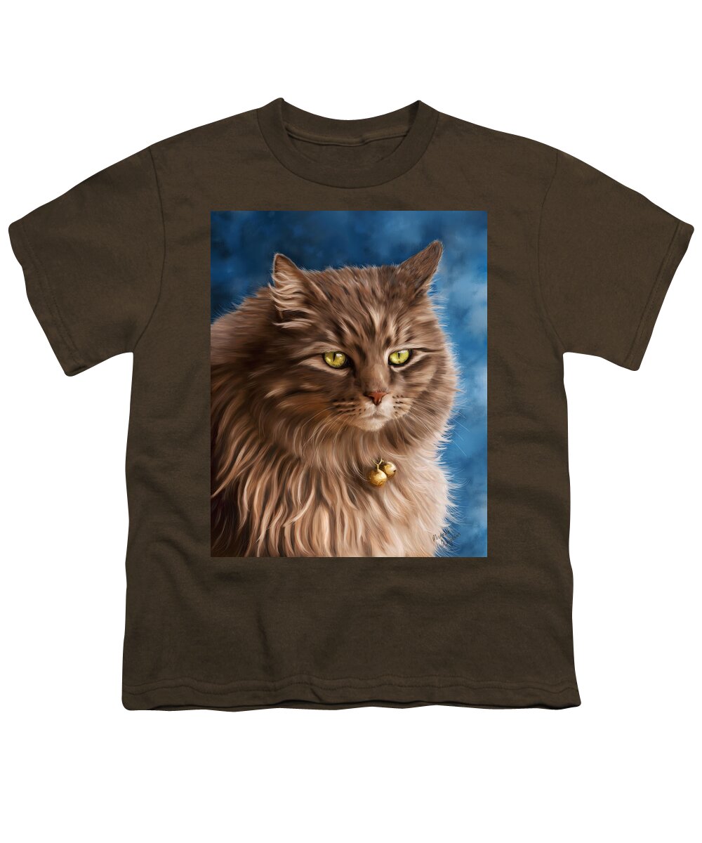 Cats Youth T-Shirt featuring the painting Gandalf by Michelle Wrighton
